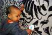 Water based pigment ink on wall