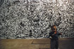 Water based pigment ink on wall